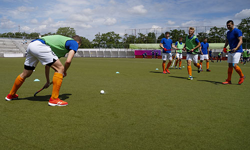 veldhockeyspelers tijdens