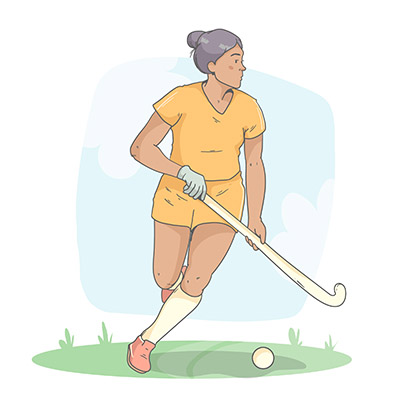 illustratie hockey speler